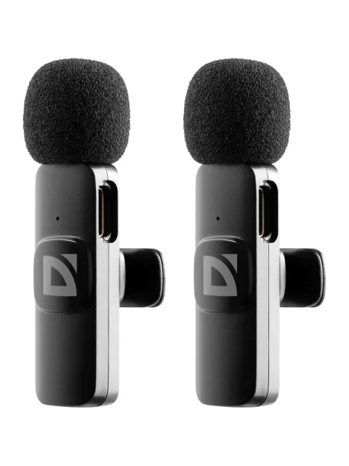 Набор радиомикрофонов Defender Talky-138, петличный, черный, 2шт