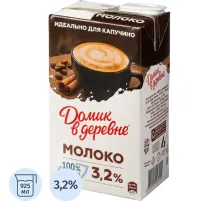 Молоко Домик в деревне для капучино 3,2 %, 950 г.