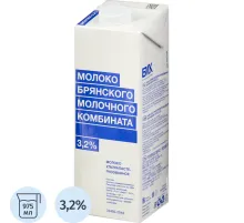Молоко БМК ультрапастеризованное  3,2%,975 мл