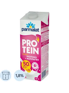 Напиток молочный Parmalat Protein с коллагеном у/паст, 1,8%,  1л