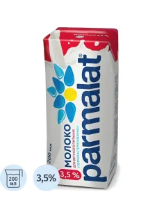Молоко Parmalat ультрапастеризованное 3,5% 0,2л