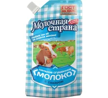 Молоко сгущенное с сахаром Молочная страна 270 гр дуопак