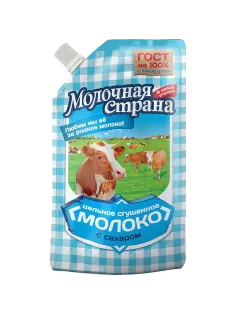 Молоко сгущенное с сахаром Молочная страна 270 гр дуопак