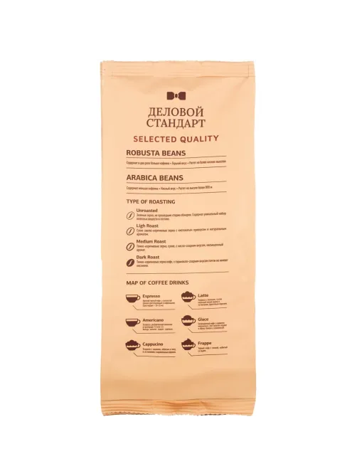 Кофе Деловой Стандарт Piccante Crema молотый натуральный жареный, 250г