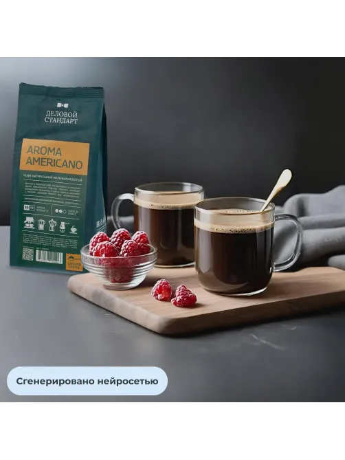 Кофе Деловой Стандарт Aroma Americano молотый натуральный жареный, 250г