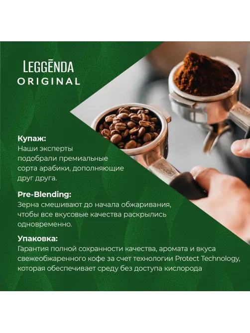 Кофе Poetti Leggenda Original молотый, 250г
