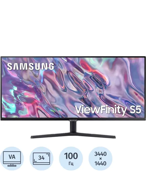 Монитор Samsung (LS34C500GAIXCI)34/UWQHD/VA/100Hz/300cd/5ms/HDMI/DP