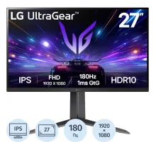 Монитор LG (27GS65F-B.ARUZ)27/FHD/IPS/180Hz/300cd/1ms/НDMI