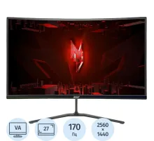 Монитор Acer Nitro (UM.HE0CD.201)27/WQHD/VA/180Hz/250cd/1ms/HDMI/DP