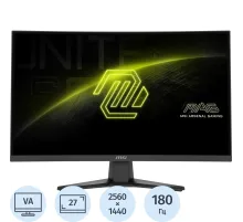 Монитор MSI MAG 275CQF E18 27 WQHD(2560x1440)VA Curve/2xHDMI/DP/180Гц/черн