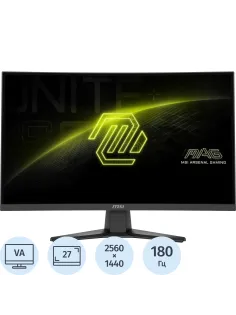Монитор MSI MAG 275CQF E18 27 WQHD(2560x1440)VA Curve/2xHDMI/DP/180Гц/черн