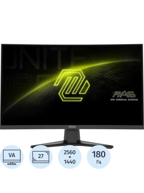 Монитор MSI MAG 275CQF E18 27 WQHD(2560x1440)VA Curve/2xHDMI/DP/180Гц/черн