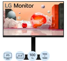 Монитор LG 23.8 24BA450-B IPS/FHD/100Гц/5 ms//HDMI,/DP