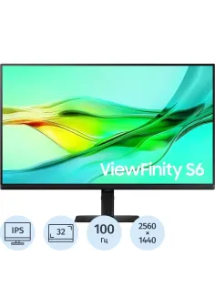Монитор Samsung 32 ViewFinity S6 LS32D604UAIXCI QHD/IPS/100Гц/DP/HDMI/HAS