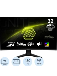 Монитор MSI MAG 32CQ6F 31,5 WQHD/VA Curve 1500R/2xHDMI/DP/180Гц