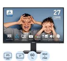 Монитор MSI MP273U (9S6-3PB4CH-230)27/4K UHD/IPS/60Hz/300cd/4ms/HDMI/DP