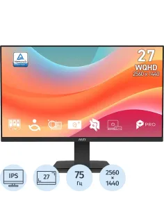 Монитор MSI PRO MP273Q E7 27 IPS/QHD/75Hz/4ms/2xHDMI/DP/250сd