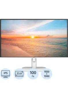 Монитор 23.8 PHILIPS 24E1N1100AW WHITE (IPS,FHD,120Hz,HDMI (AC ext)