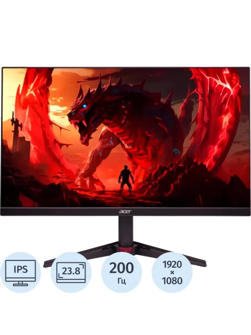 Монитор Acer Nitro (UM.QV0CD.101)23,8/FHD/IPS/200Hz/250cd/0,5ms/HDMI/DP