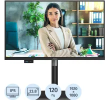 Монитор AOC 23,8 FHD,IPS 300cd,VGA, HDMI, DP(24P4U)