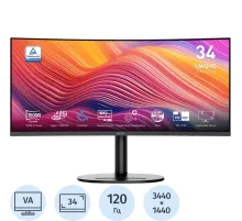 Монитор MSI Modern MD342CQP 34 21:9 UWQHD(3440x1440) VA Curve HDMI,DP,USB-C