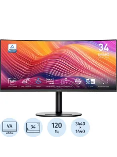 Монитор MSI Modern MD342CQP 34 21:9 UWQHD(3440x1440) VA Curve HDMI,DP,USB-C