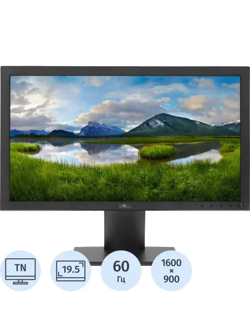 Монитор Dell 19.5 E2020H WXGA HD+ 1600x900 LED, Black, VGA, DP