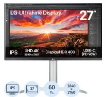 Монитор LG 27 27UP850K-W IPS 4K  HDMI DP USB M/M HAS 60Hz 400cd Ex
