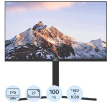 Монитор Dahua 27 DHI-LM27-B201A FHD/IPS/HAS Piv/100Гц/VGA/HDMI/DP/черный
