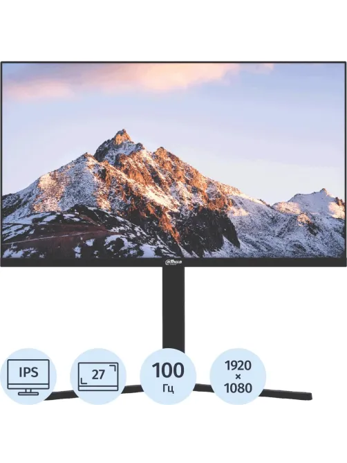 Монитор Dahua 27 DHI-LM27-B201A FHD/IPS/HAS Piv/100Гц/VGA/HDMI/DP/черный