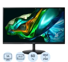 Монитор Acer 31.5 SH322QKbmiiphx VA WQ HD 2K  4ms HDMI DP HAS Piv 60Hz