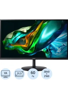 Монитор Acer 31.5 SH322QKbmiiphx VA WQ HD 2K  4ms HDMI DP HAS Piv 60Hz