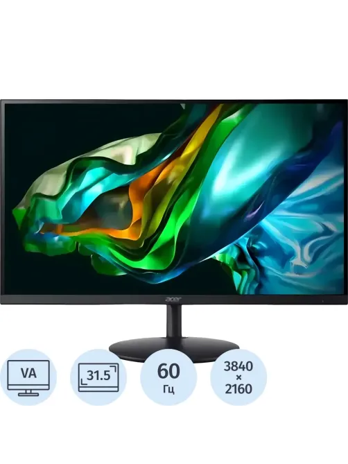 Монитор Acer 31.5 SH322QKbmiiphx VA WQ HD 2K  4ms HDMI DP HAS Piv 60Hz