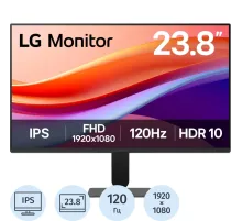 Монитор LG 23.8 24U411A-B FHD/IPS/250cd/120Гц/HDMI/VGA/черный