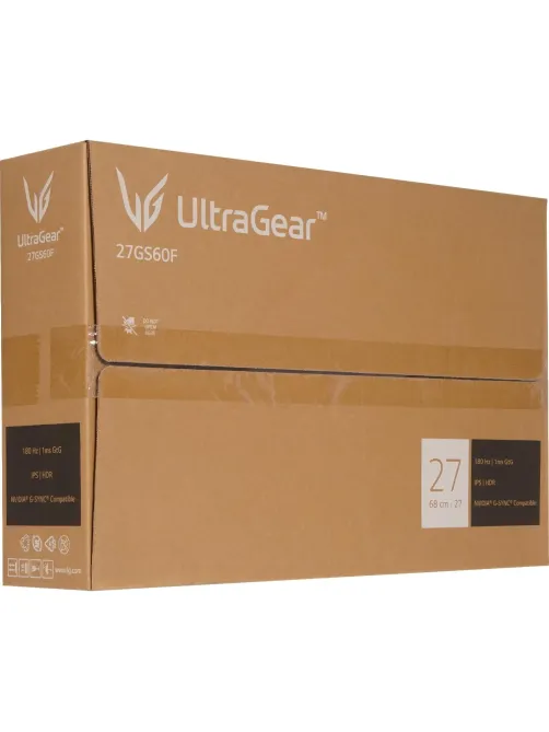 Монитор LG (27GS60F-B.ARUZ)27/FHD/IPS/180Hz/300cd/1ms/HDMI/DP
