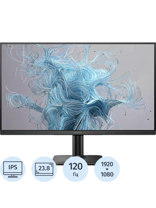 Монитор 23.8 PHILIPS 24E2N2100 Black (IPS, FHD, 120Hz, 1 ms, HDMI)