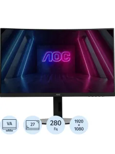 Монитор AOC (C27G4ZXU)27/FHD/VA/280Hz/300cd/0.3ms/HDMI/DP
