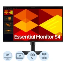 Монитор Samsung 27 S4 S27D400GAUXEN IPS/FHD/HAS Piv/100Гц/DP/HDMI/USB/черн