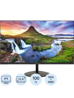 Монитор AOPEN 24SA2YEbi(UM.QS2EE.E18)23,8/FHD/IPS/100Hz/250cd/4ms/VGA/HDMI