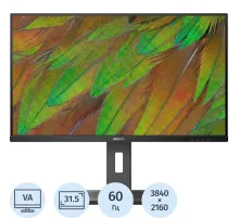 Монитор Philips 31,5 32B1N3800 UHD, VA, HDMIx2, DP, 60Hz, USB Hub