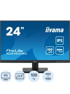 Монитор Iiyama 23.8 ProLite XU2493HSU-B7 FHD/IPS/100Гц/HDMI/DP/USB/черный