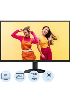 Монитор AOC 24B35HM2 23.8 FHD/VA/120Гц/300cd/HDMI/VGA/черный