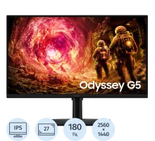 Монитор Samsung 27 G5 LS27FG502EIXCI, IPS/HDMI/HAS Piv/QHD/180Гц/ черн
