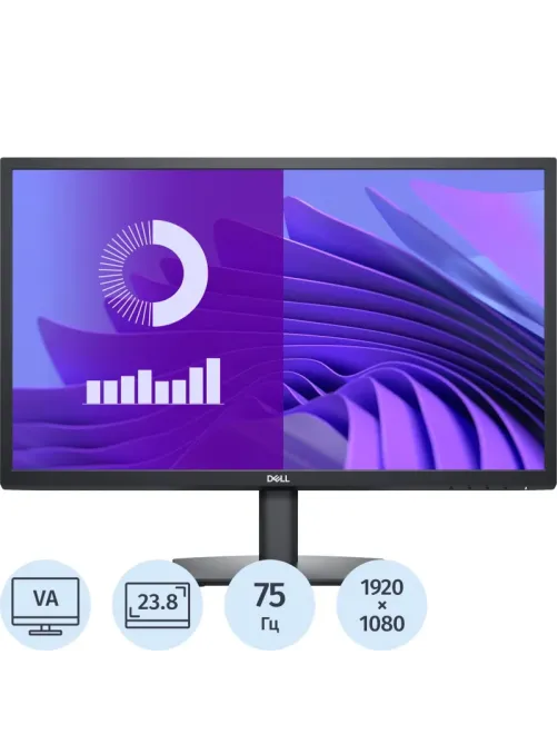Монитор Dell 23.8 E2425H VA LED 250cd 1920x1080 75Hz VGA DP FHD