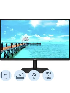 Монитор AOC (27B2DM)27/FHD/VA/75Hz/250cd/4ms/HDMI/VGA/DVI-D