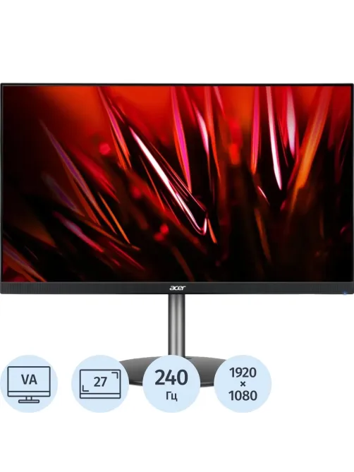 Монитор Acer Nitro (UM.HX3CD.X01)27/WQHD/VA/240Hz/350cd/0,5ms/HDMI/DP