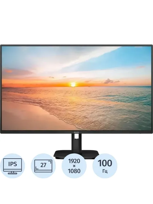 Монитор Philips 27E1N2100D 27 FHD/IPS/100Гц/DVI/HDMI/VGA/черный