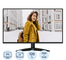 Монитор 27 AOC Q27B36S3 Black (IPS,2560x1440,120Hz,1 ms,HDMI,DP (AC ext))