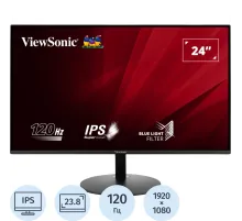 Монитор ViewSonic 23.8 VA24E1-H FHD/IPS/120Гц/HDMI/VGA/черный
