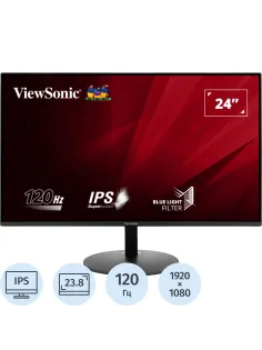 Монитор ViewSonic 23.8 VA24E1-H FHD/IPS/120Гц/HDMI/VGA/черный